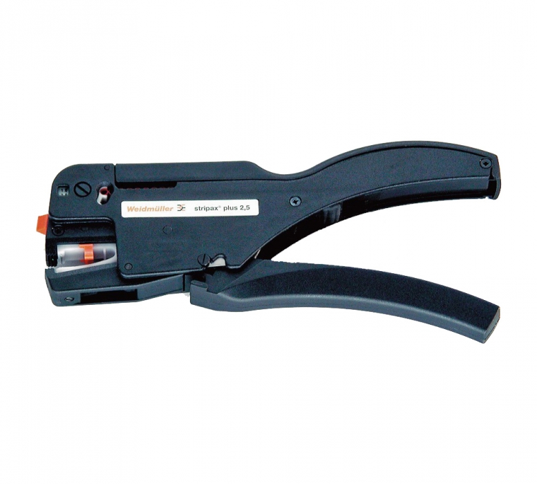 Cable stripper and crimping tool for wire end sleeves